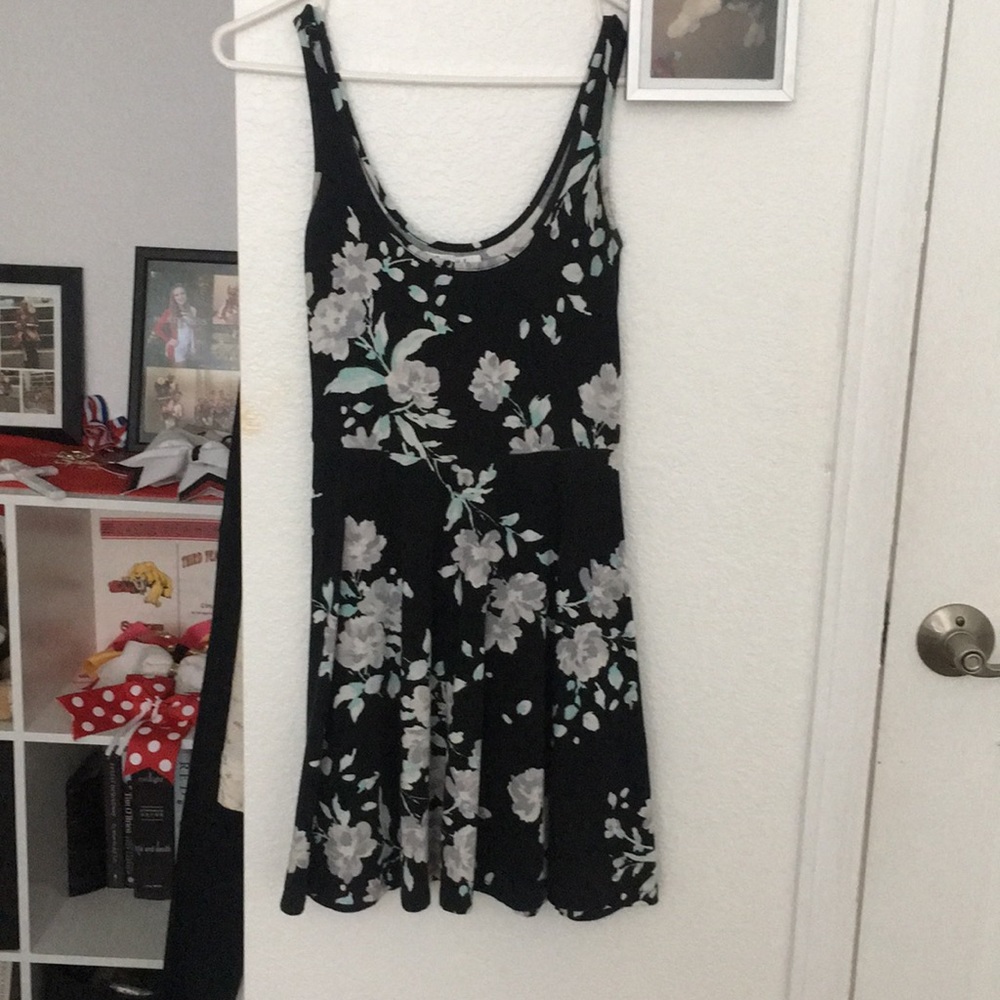 Floral Spaghetti Strap Scoop Neck Dress